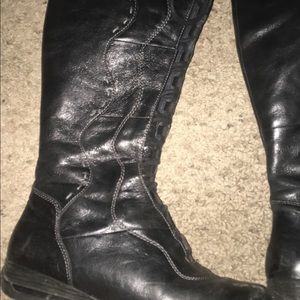 Dansko 37 lace up boots with zipper in the back